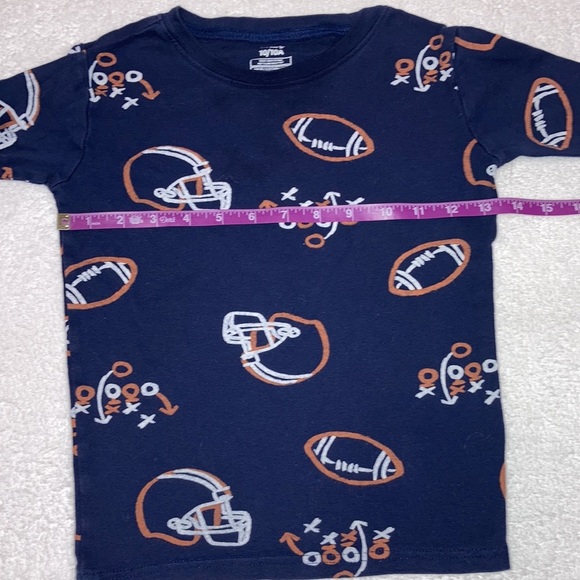 Carters navy blue snug fit cotton football pajamas size 10 boys - Picture 4 of 12